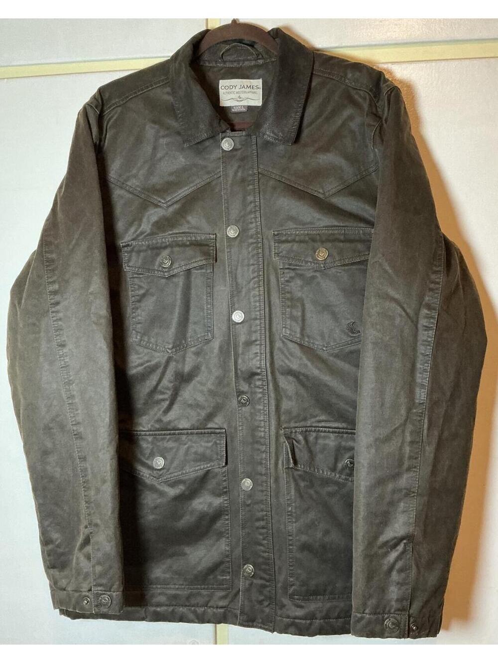 Cody James Field Jacket Men’s L Brown Westward Oilskin Field Coat Cowboy